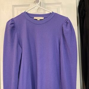 Loft brushed waffle shirt size small